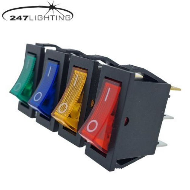 Picture of Illuminated Rocker Switch | Amber | 12*30mm